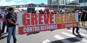 Região do Iguatemi foi um dos locais de intensa mobilização contra as reformas previdenciária e trabalhista (foto Edilson Lima/Ag. A TARDE)